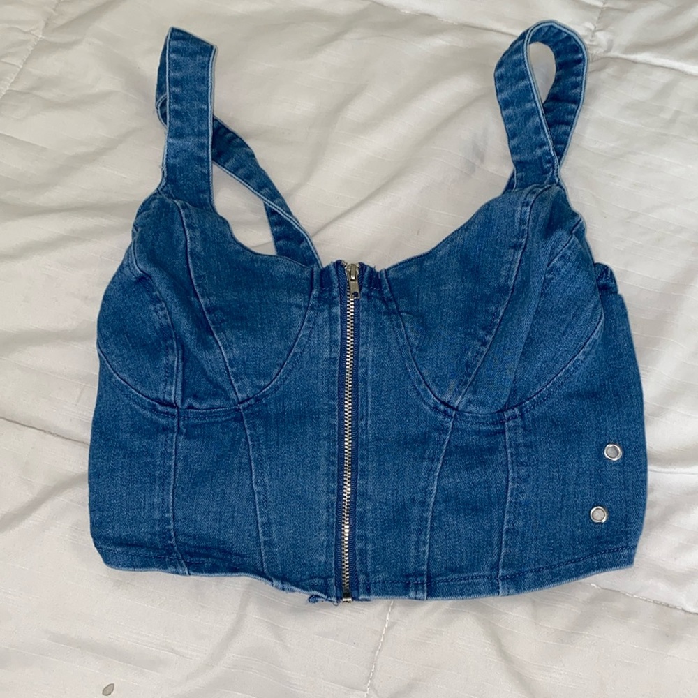 Denim Crop Top